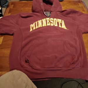 Minnesota hoodie, black over jacket